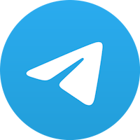 the telegram logo in a blue circle